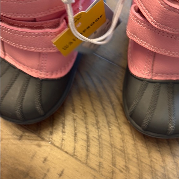 Cat & Jack Pink and Gray Kids Boots - Picture 8 of 8